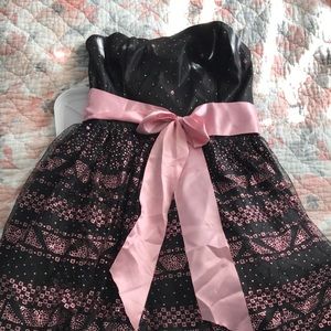 Pink and Black Glitter Dress